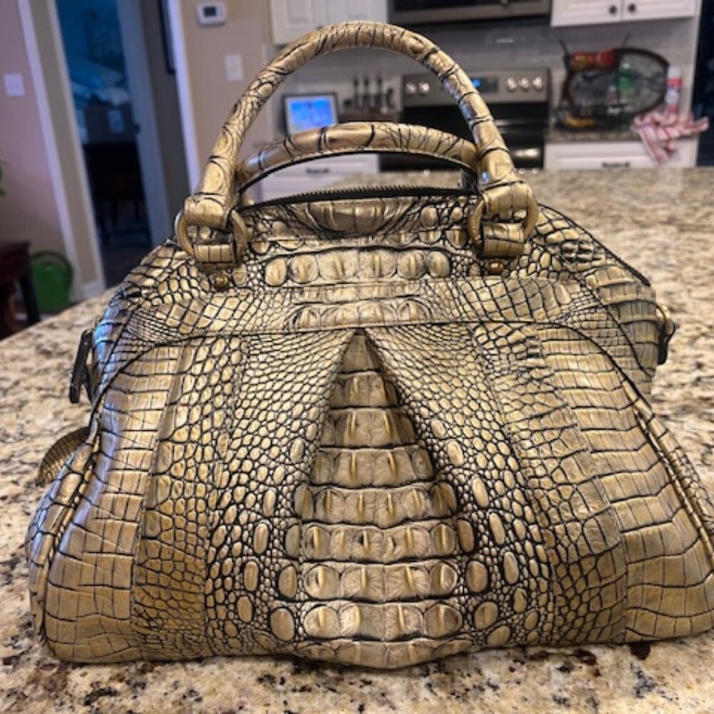 Brahmin Louise Rose Filagree Lady Melbourne Genuine Leather Handbag